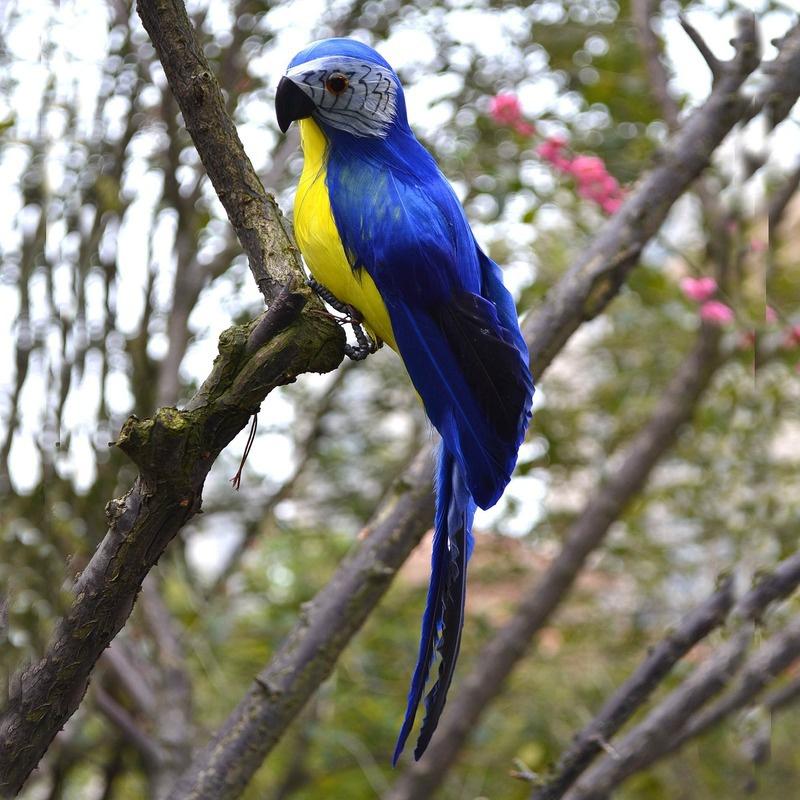 6 Colors 25cm Simulation Parrots Birds Artificial Parrots Home Garden Yard Decoration
