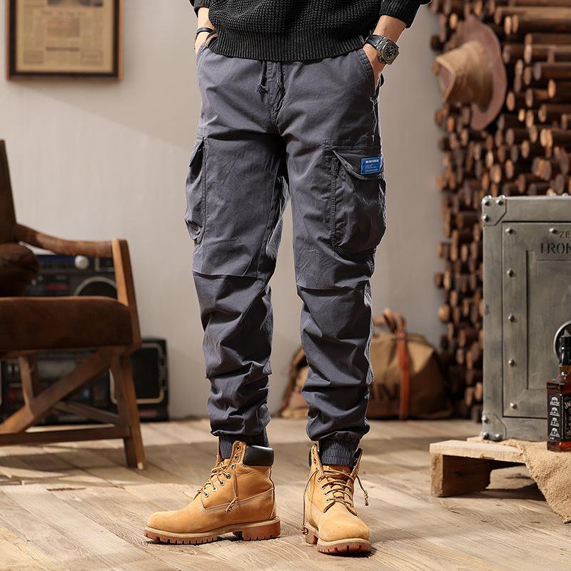 Retro Casual Loose Cuff Pants - Men’s Fashionable, All-Match Overalls