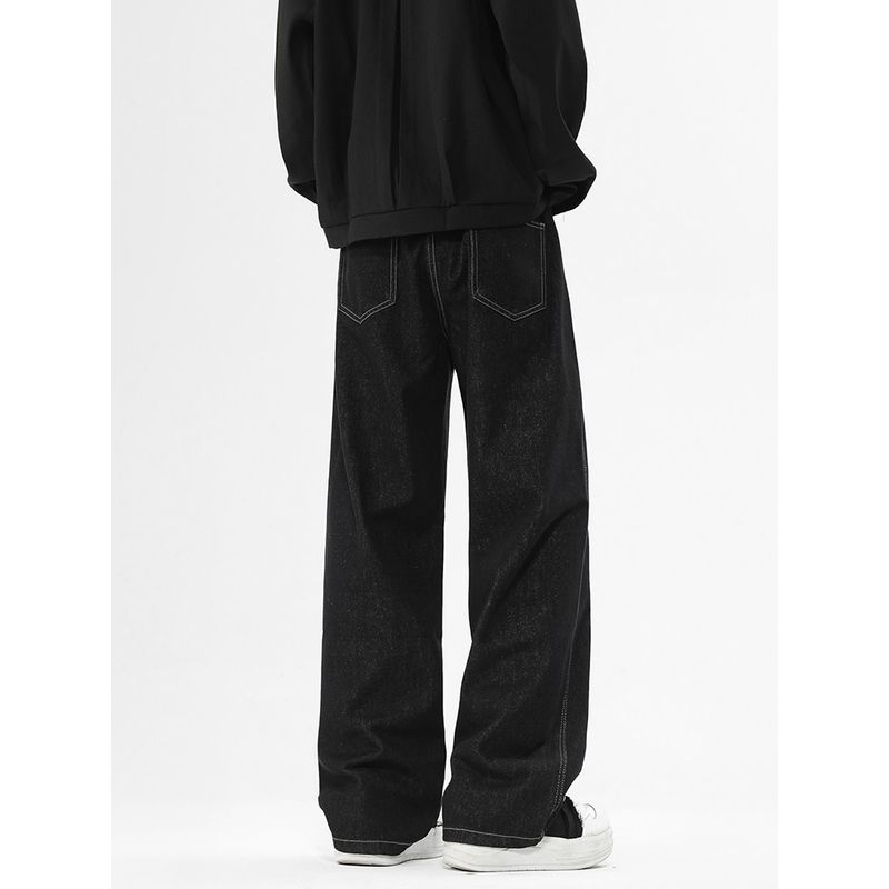 Wassup American Retro Jeans for Men, Autumn 2025 New Trendy Versatile Couple Casual Wide-Leg Long Pants