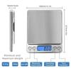 0.01G /500G Home Kitchen Scale Precise Weighing Stainless Steel Food Electronic Scale LCD Display Screen Precise Measurement