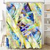 Modern Bathroom Decor: Vibrant Abstract Shower Curtain Set with Metal Hook for Bathtub Decoration Multiple Sizes Available