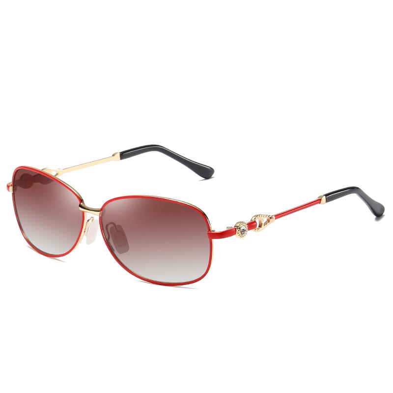 Ladies Polarized Sunglasses Two-color Sunglasses Fashion Diamond-encrusted Ladies Sunglasses.