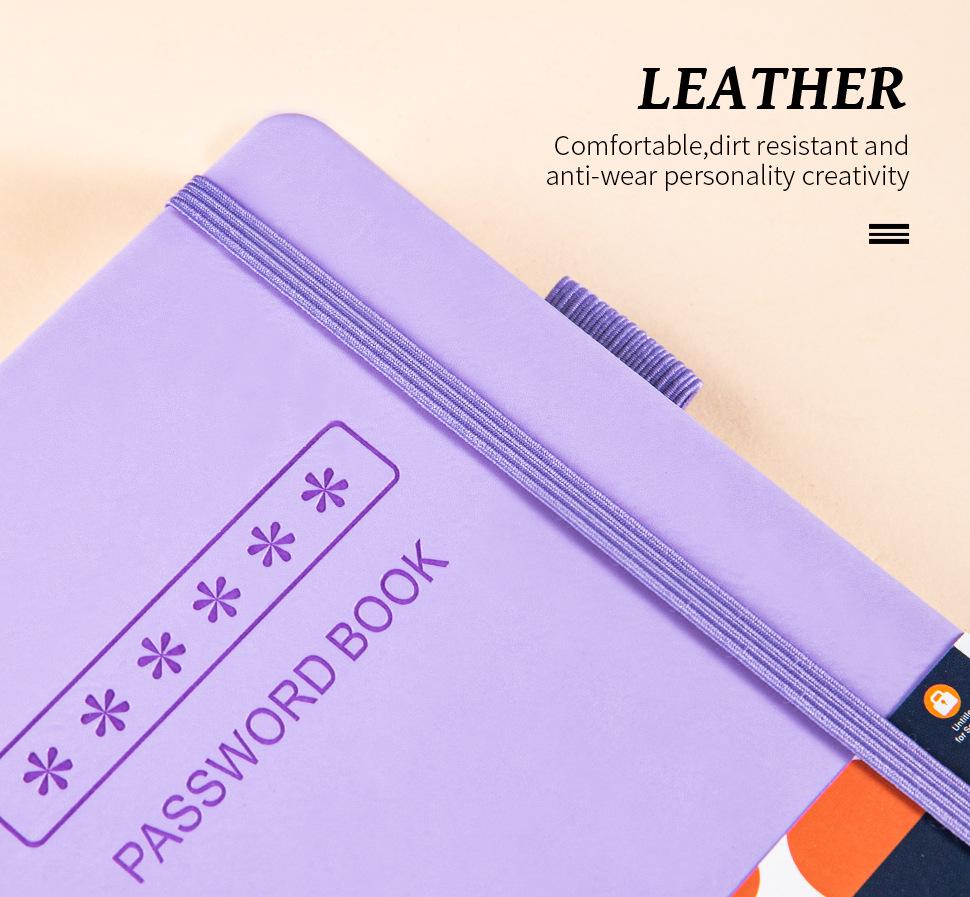 Cross-border A5 Password Notebook with Letter Labels for Account and Website Management