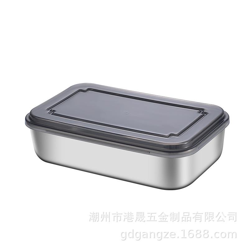 Outdoor cooking aluminum lunch box camping picnic food storage box square lunch box travel portable lunch box 2-pack