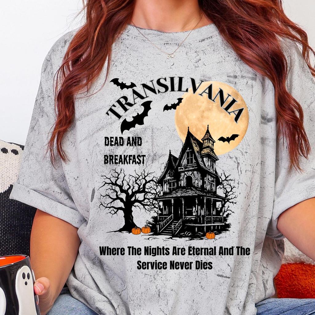 Transylvania Hotel Halloween T-Shirt: Spooky Color Blast Unisex Tee