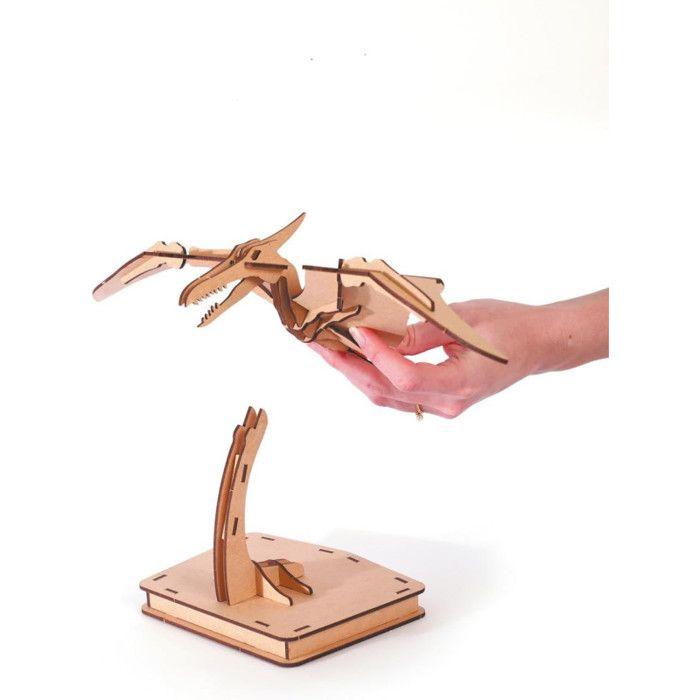 Wooden 3D Model - Pterosaur - 31 Pcs - 16 X 38.5 X 24 Cm - For Children from 8 Years Old