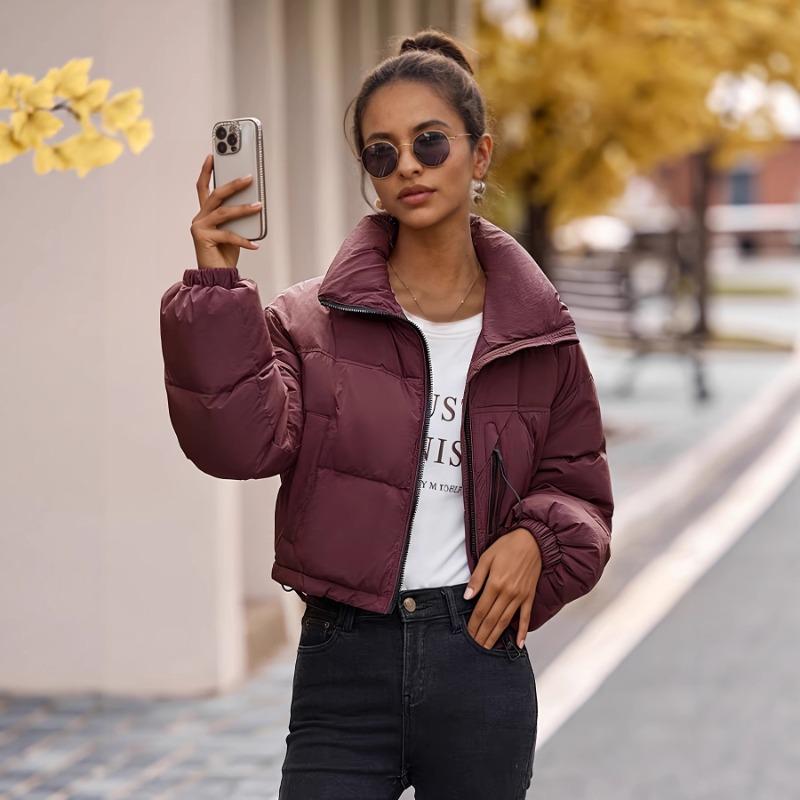 European bread clothes new short down cotton-padded clothes women's loose autumn and winter coats thickened jackets