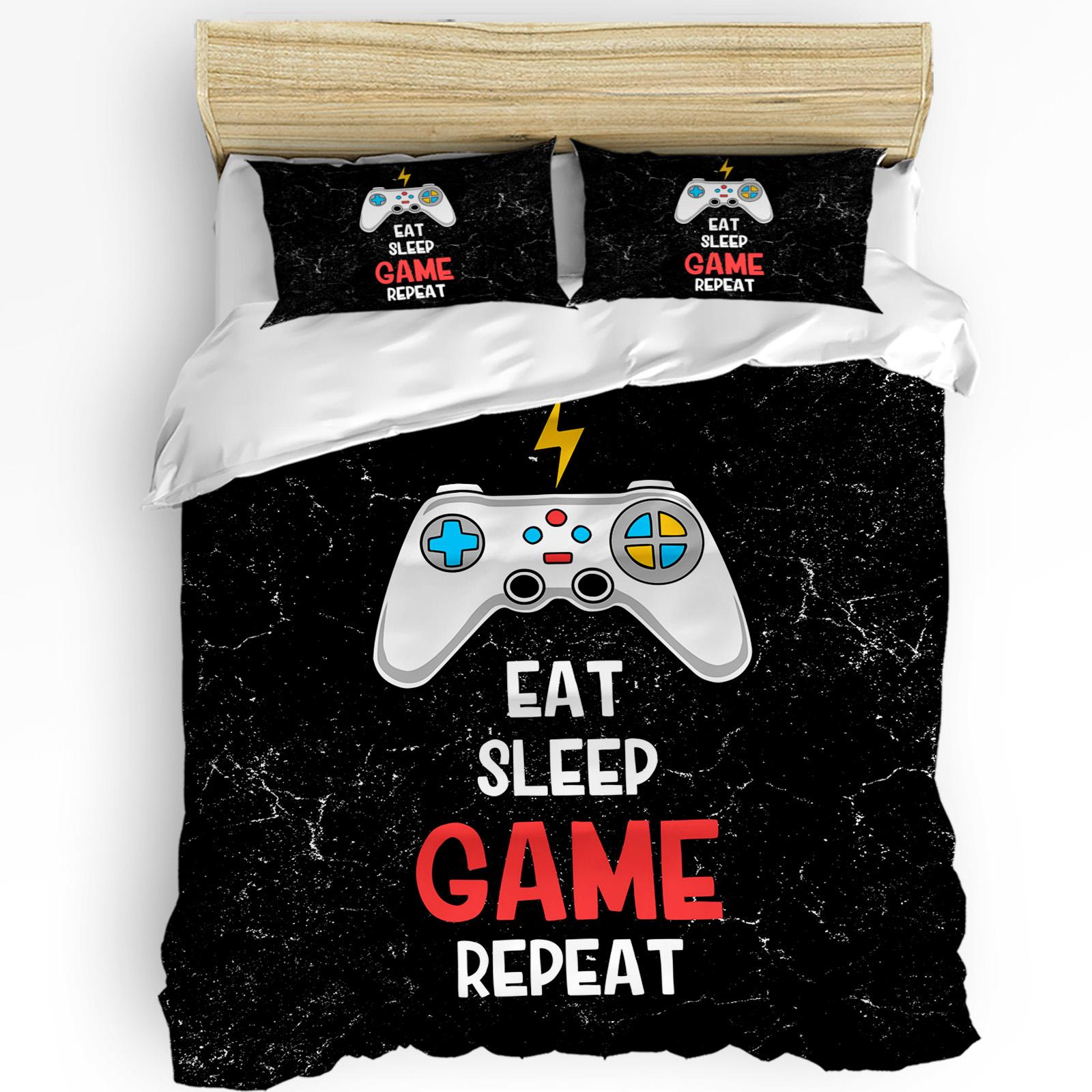 

Gamepad Computer Keyboard Red Duvet Cover With Pillow Case Custom 3pcs Bedding Set Quilt Cover Double Bed Home Textile (135x200cm)