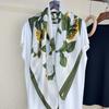 Classic White Rose Elegant Simple White Sunscreen Silk Mulberry Silk Silk Scarf Versatile Scarf Shawl Scarf Dual Purpose