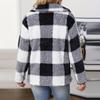 Women's Fashion Thickened Double-sided Plush Plaid Single-breasted Button-up Jacket