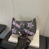 Sweet and Cool Tomboy Style Large Capacity Chain Shoulder Bag with Crossbody Strap and Strap Bag for The Armpit