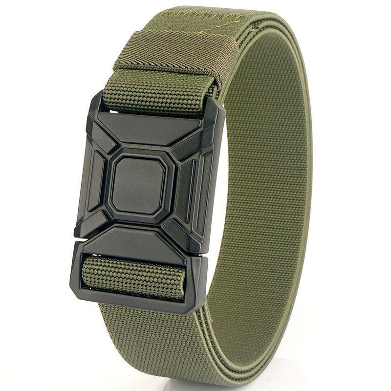 Nylon Tactical Belt with Automatic Buckle for Outdoor Work and Military Training