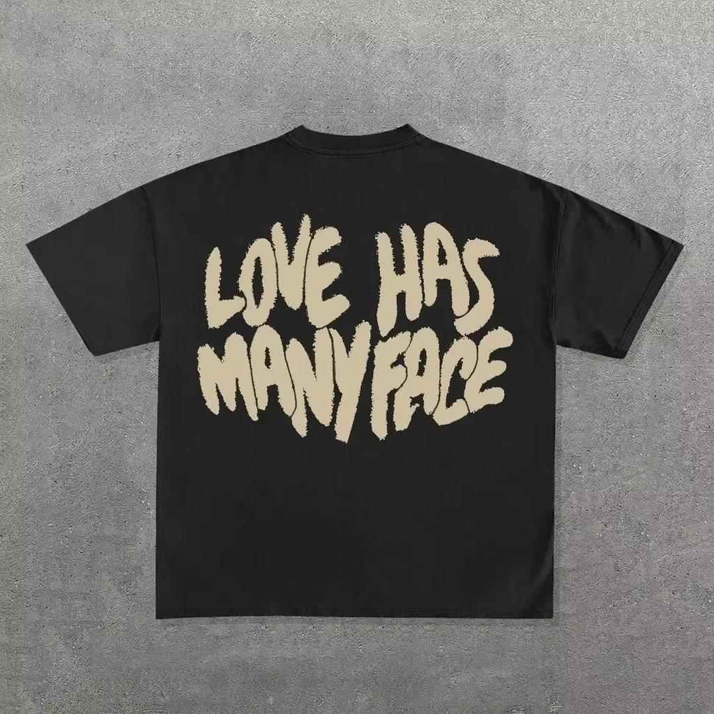 Ins Streetwear Y2k T Shirt Unisexs Harajuku Hip Hop Graphic Print Casual Cotton Round Neck Tshirt Unisex Gothic Short Sleeve Tops