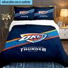 Oklahoma Sports Team 3pcs Bedding Set,Including 1pc Duvet Cover And 2pcs Pillowcases Perfect Gift for Christmas,Ideal for Bedroom, Dormitory