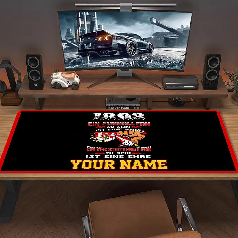 Custom Name Vfb Stuttgart Mouse Pad Large Gaming Table Cushion Non-slip Laptop Tablet Big Mousepad XXL Mat Mini PC Playmat With Lock edge_XIA