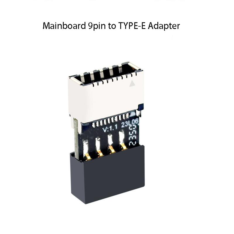 USB 2.0 to Type E Converter 9Pin USB to Type E Plug Extender Adapter for PC Case Motherboard USB C Slot 9PIN Cable Splitter