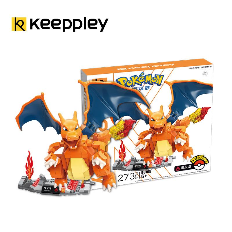 

Keeppley Greninja Pokemon Строительные Блоки Charizard Mewtwo Blastoise Сборка 3D Модель Gyarados Мини Фигурка Кирпичики Игрушки для Детей No Box
