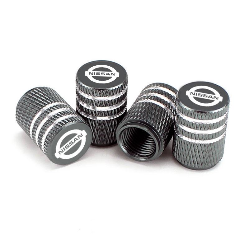 Car Tire Valve Stems Cap Wheel Stem Cap Sticker For Nissan 350z 370z Altima Armada Frontier Kicks Leaf Pulsar Qashqai Accessorie