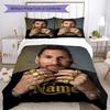 Messi Custom Name Champion Personalized Name Bedding Set,Soft Touch Bed Linen for Kids Bedroom Decor,Perfect Holiday Gift,Machine Washable Duvet Cover