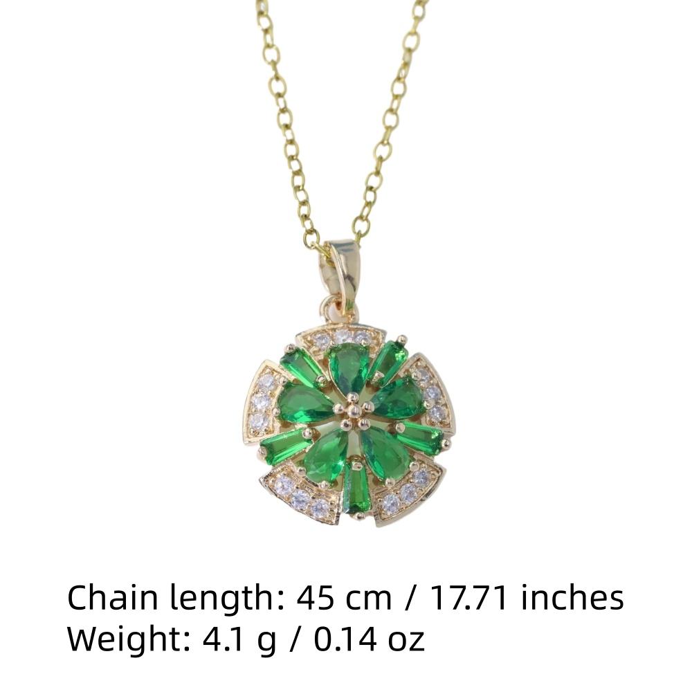 Luxury Flowers Pendant Necklaces for Women Fashion Zirconia Necklace Wedding Party Jewelry Accessories
