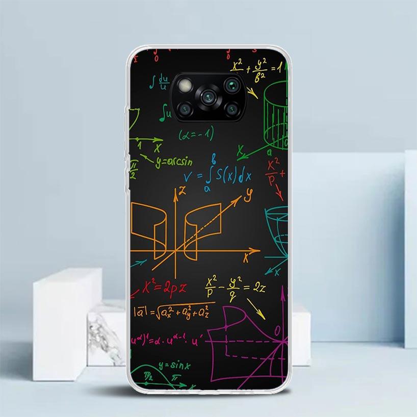 Physics Chemical Mathematics Phone Case For Xiaomi Poco F7 Ultra X5 X6 X7 Pro M7 Redmi 15C 15 13C 13 12C 12 10C 10 10A 9 9C 9A 9