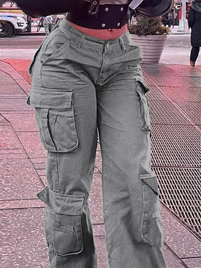 Women's Retro Tactical Multi-Pocket Casual Work Pants - Style 8326