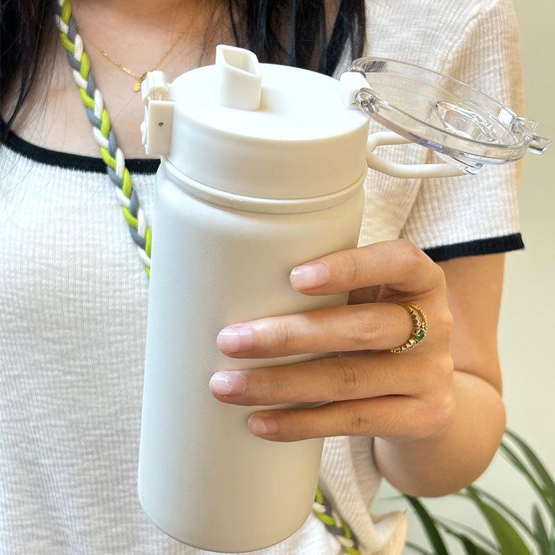 316 Stainless Steel Tea Infuser Thermos with Straw - Stylish, Large Capacity for Girls, Students, and Travel