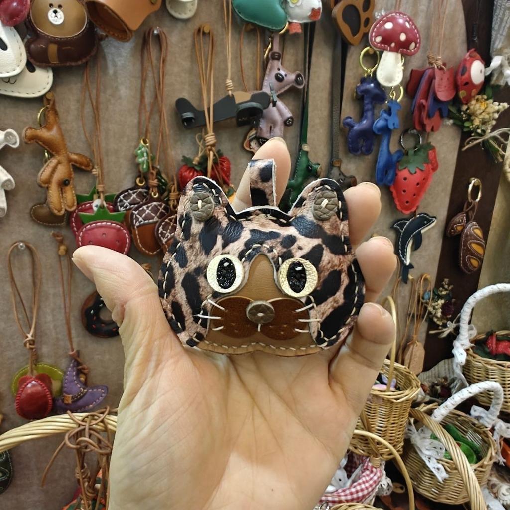 Soft Leather Ragdoll Cat Doll Keychain Pendant Hanging Bag Accessories Decoration Couple Doll Cute Gift Holiday Bag Pendant