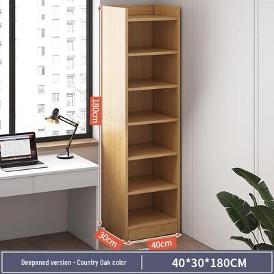 Pastoral Oak Slim 6-Tier Bookshelf