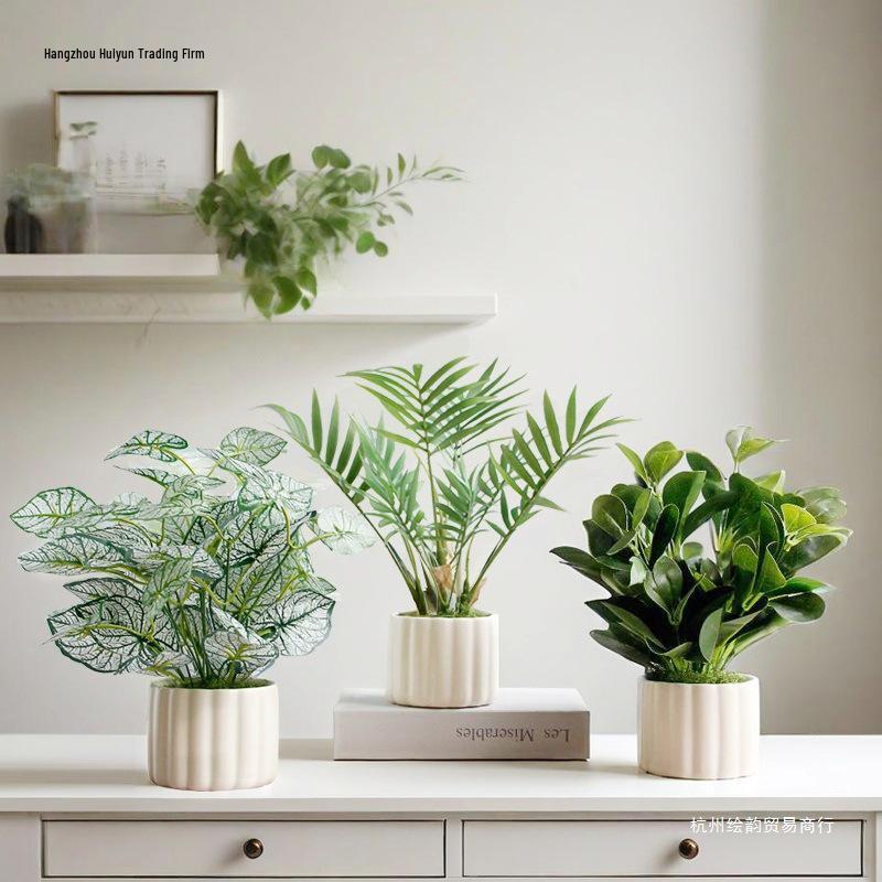 Nordic Style Artificial Potted Plants for Indoor Decor: Perfect for Living Rooms, Offices, and Desktops