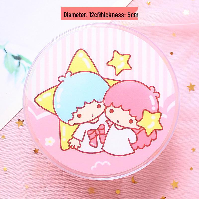 Transparent Cartoon Storage Box: Cute Round Organizer for Snacks, Candy, Gifts, or Cosmetics.