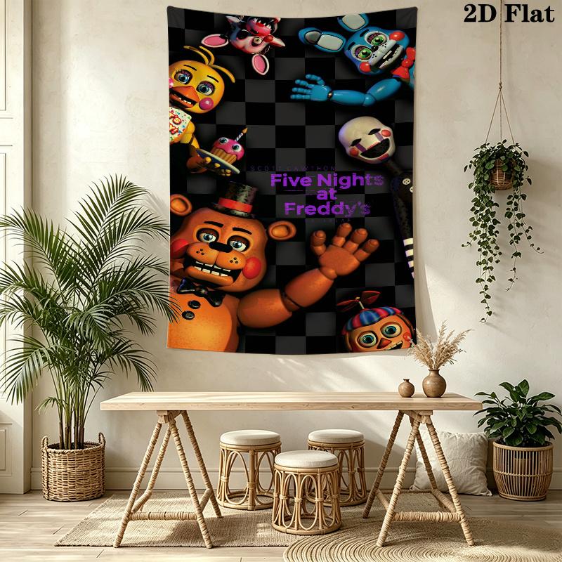 Horror Night Bears Wall Tapestry Aesthetic Wall Hanging Printed Fabric Blanket Decorative Tapestries for Bedroom Living Room Home Decor