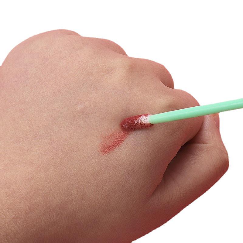50-pack engångs läppborstar med velouryta - Mini bärbara läppstift- och glossapplikatorer