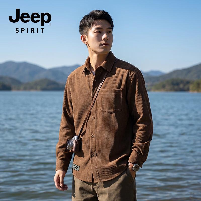 

JEEP SPIRIT Men s Heavy Corduroy Long-Sleeve Shirt 5XL