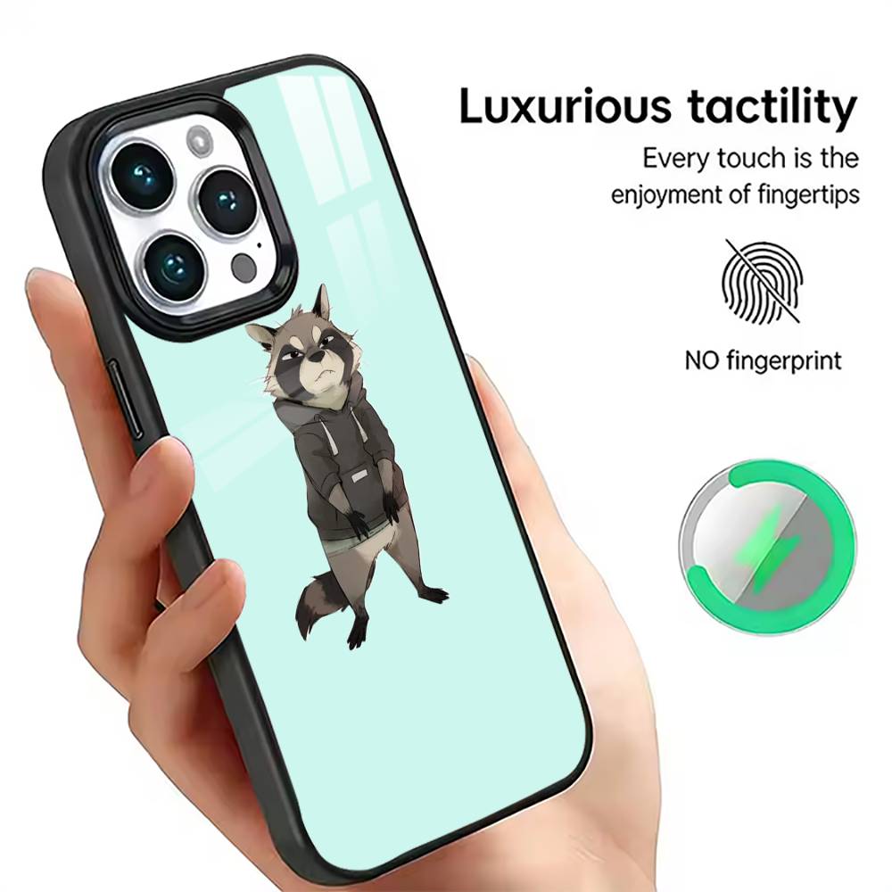 Little Raccoon Phone Case For iPhone17,16,15,14,13,12,11 Plus,Pro Magnetic with Magsafe Wireless Charging
