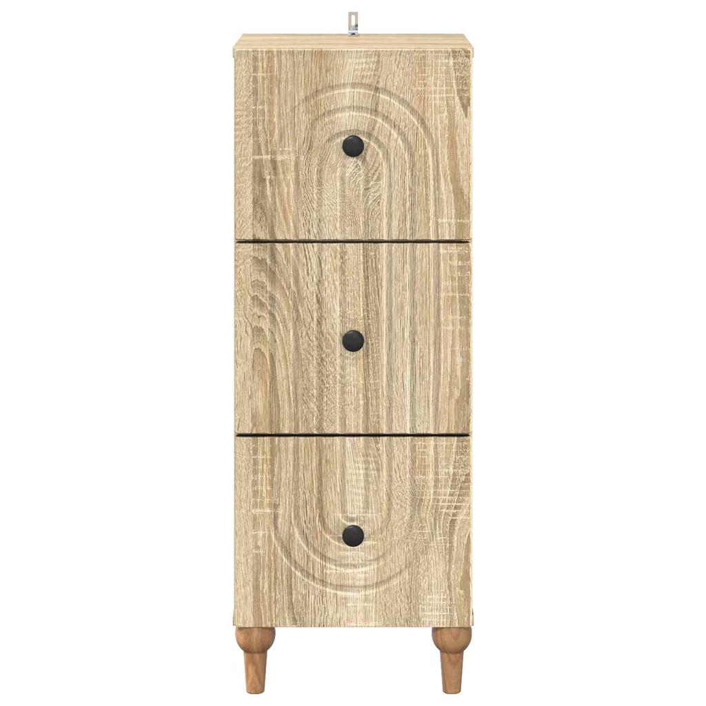 Drawer Cabinet in Sonoma Oak 33 x 34.5 x 90 cm Particleboard