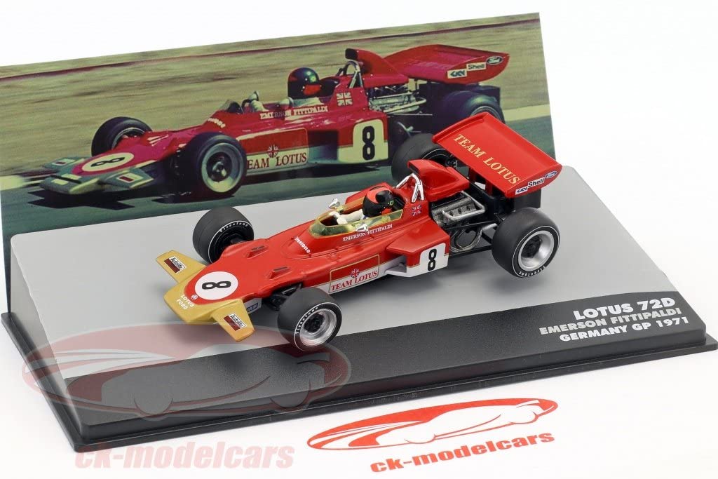 Scale F1 Diecast Car Lotus 72D Ford Emerson Fittipaldi 1971 German Grand Prix 1/43 [Used]