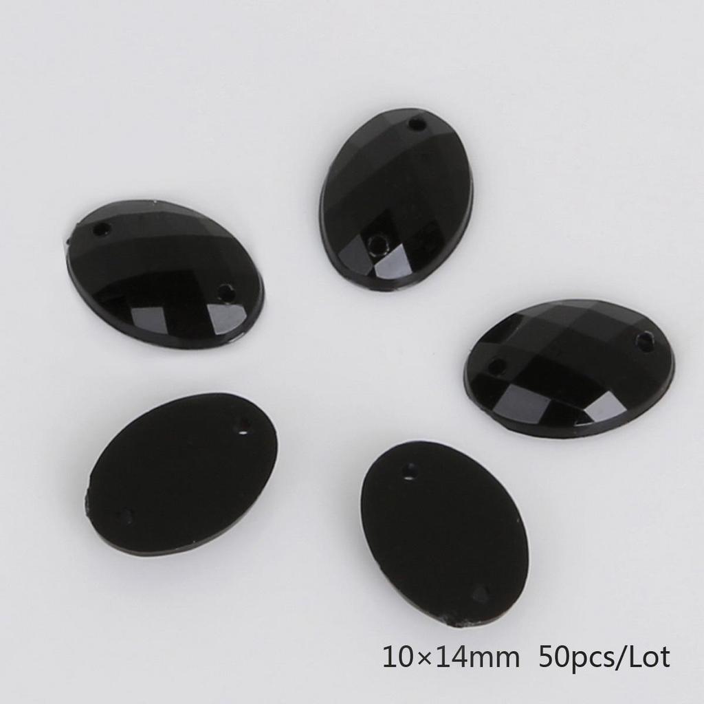 Round Multi-Faceted Acrylic Rhinestones with Double-Hole Flat-Back for Jewelry Accessories