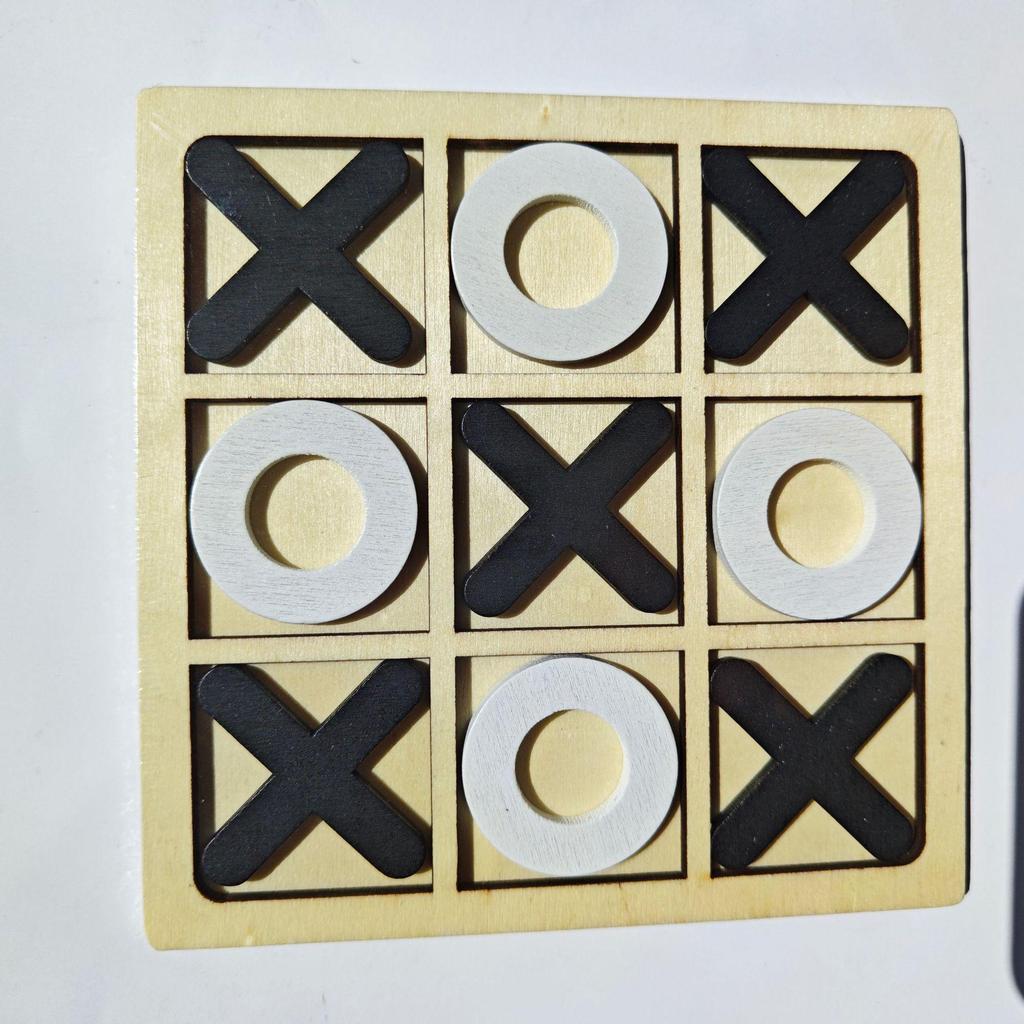 XO Wooden Tic Tac Toe Casual Battle Tabletop Game