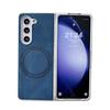 Retro Leather Grain Magnetic Case for Samsung Galaxy Z Fold5/4/3 - Drop-proof & Foldable