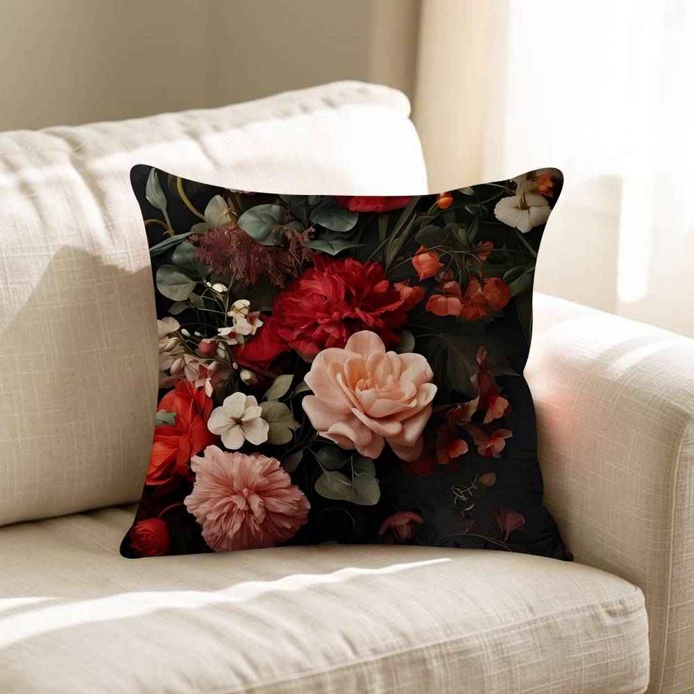 Vintage Blumen Kunst Blume Kissen Geschenk Heim Büro Dekoration Kissen Schlafzimmer Sofa Auto Kissenbezug Kissenhülle