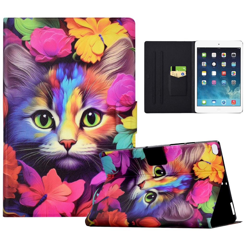 For iPad Mini/Mini 2/mini 3/mini 4/mini (2019) 7.9 Inch Case PU Leather Pattern Printed Cover with Card Holder