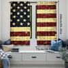 2Pcs American Usa Flag Curtain Vintage Suitable For Living Room Bedroom Kitchen And Bathroom