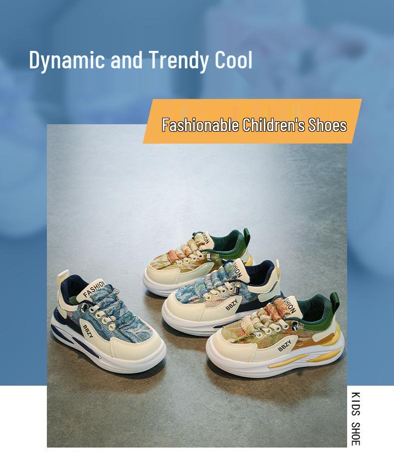 Boys' Spring & Fall Soft Sole Canvas Skate Shoes - Breathable Children's Sports Sneakers