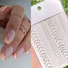 Nail Art Sticker 3D Adhesive French Nail Art Jewelry 6 Colors Imitation Metal Line Three-dimensional Nail Art Decal YSL
