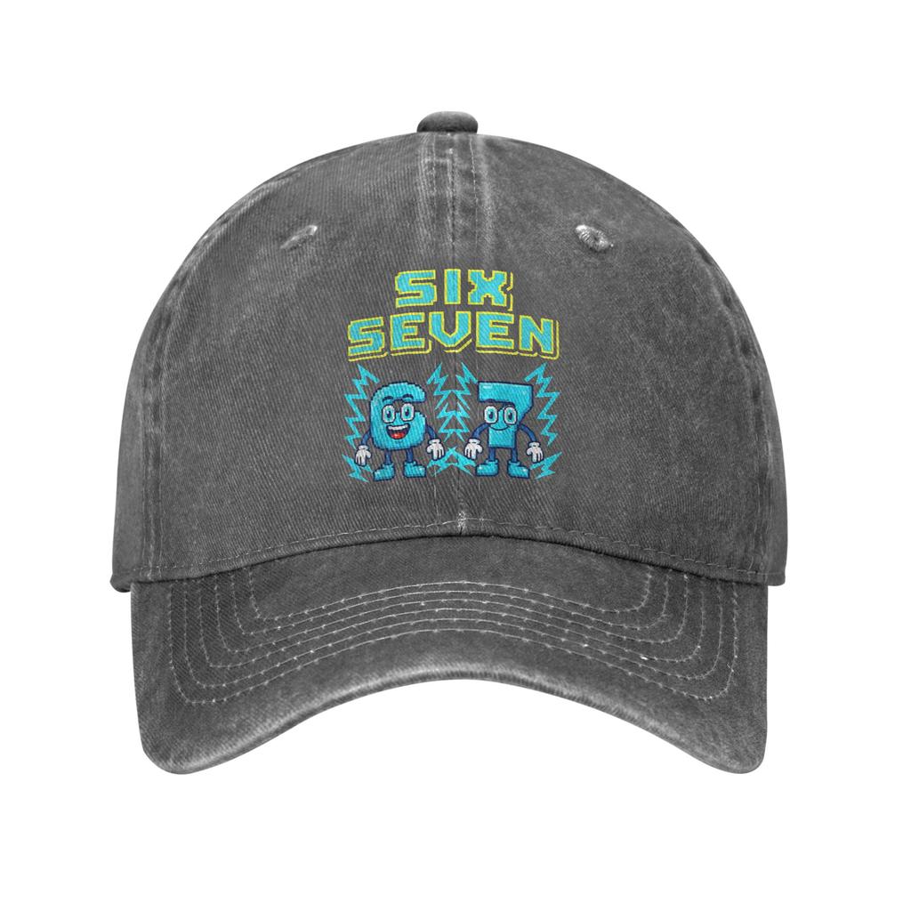 Retro Six Seven Italian Brainrot Humor 6 7 Meme Casual Baseball Cap For Unisex-Teens Summer  Hunting Trucker Hat Snapback Cap