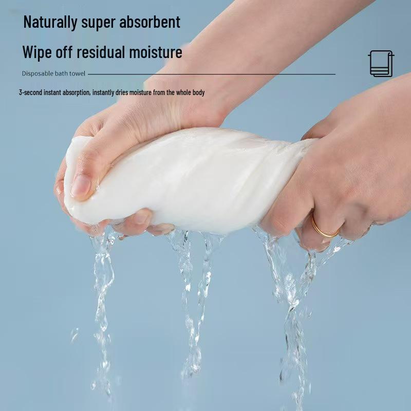 Large Thickened Travel Disposable Towel - Individually Packaged, Soft & Absorbent for Dry or Wet Use, Hotel Exclusive