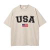 Men's Summer Color Washed Distressed Drop Shoulder T-Shirt Men's Casual Fashion T-Shirt