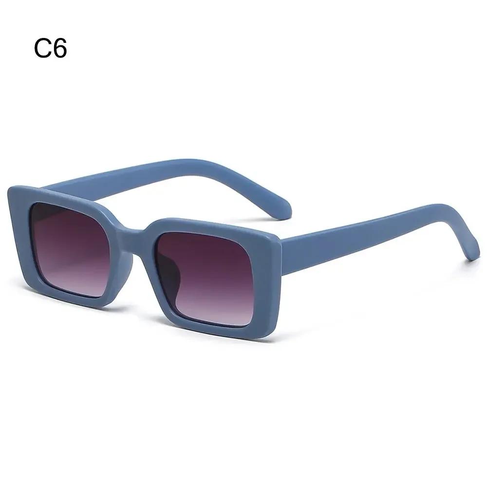 Vintage Strand/Reise Farbverlauf Damenmode Rechteck Leopard Sonnenbrille Schattierungen Herren Quadratische Sonnenbrille Luxus-Designer Gläser