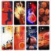 Basketball Basket Sports Phone Case for Samsung Galaxy S24 S23 S22 S20 S21 FE Ultra S24 S10 S10E S9 S8 Plus 5G Transparent Shell